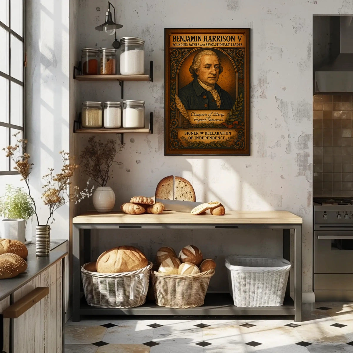 Benjamin Harrison V Founding Father Poster