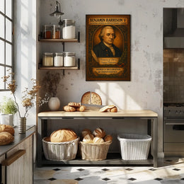 Benjamin Harrison V Founding Father Poster