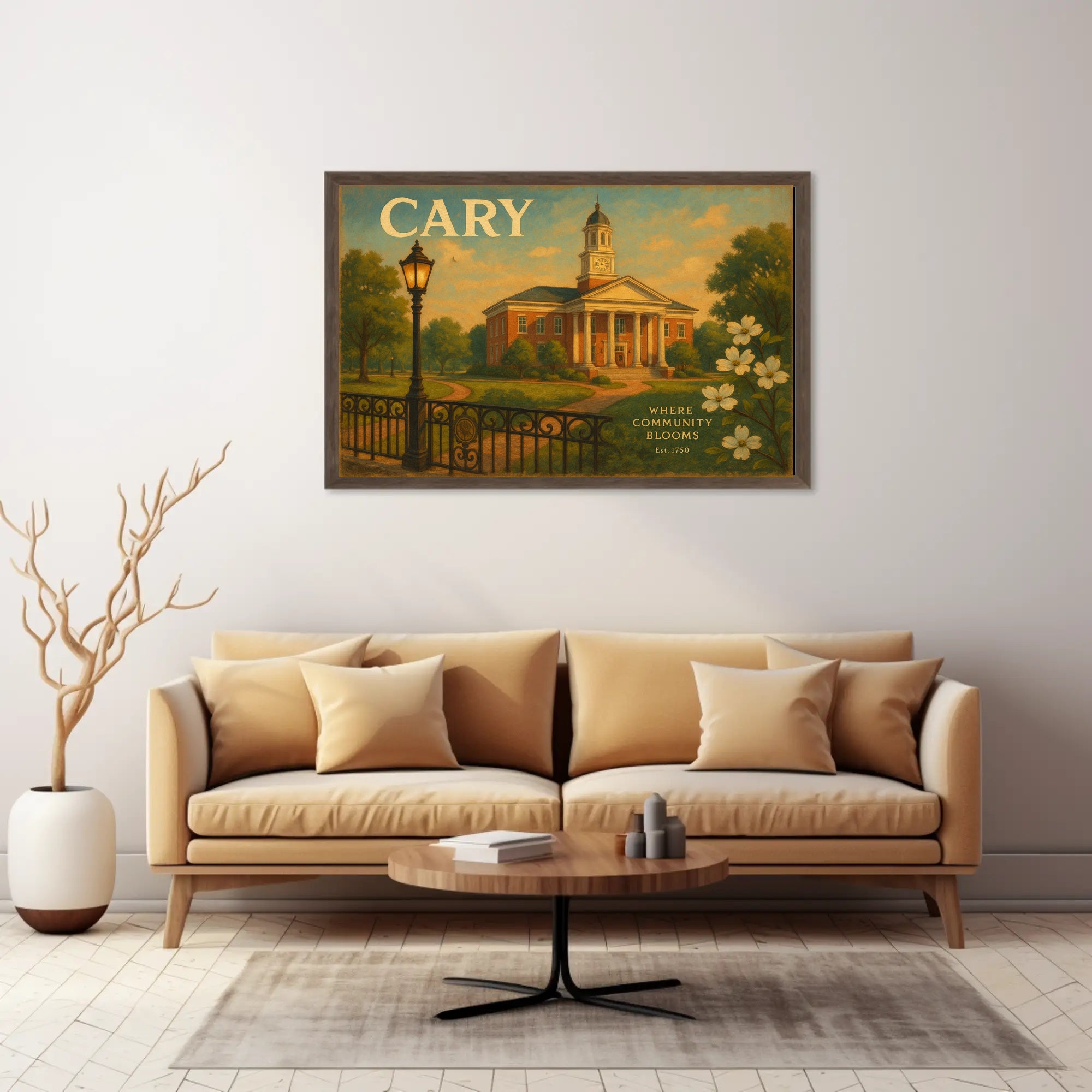 Welcome to Cary Travel Poster Wall Art