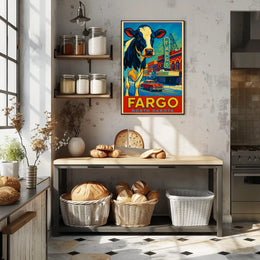 Fargo, North Dakota Vibrant Cityscape Poster