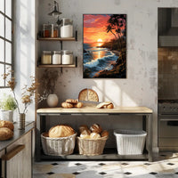 Tropical Sunset Serenity Poster