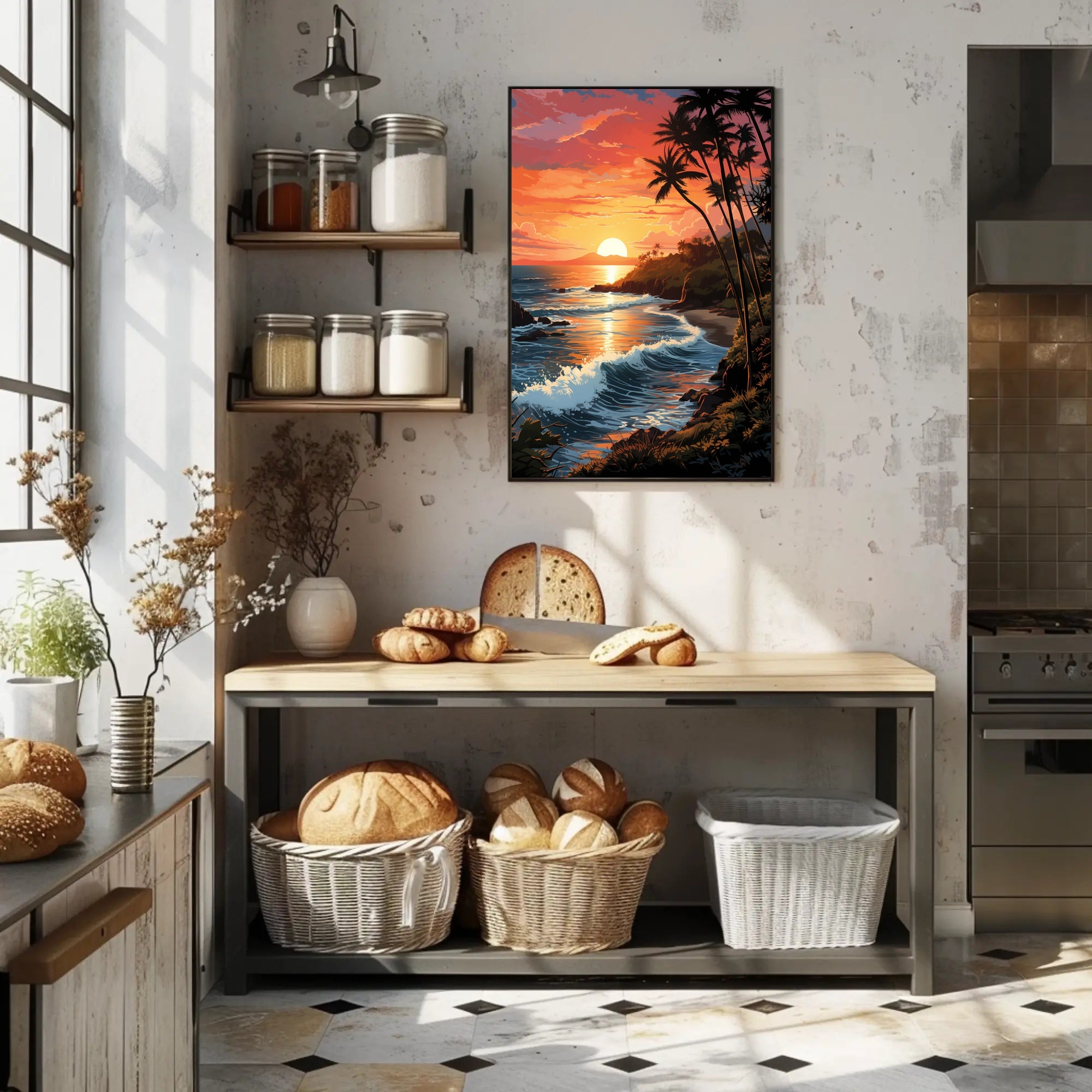Tropical Sunset Serenity Poster
