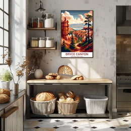 Bryce Canyon Illustrated Print: Stunning National Park Poster