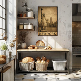 New York Iconic Landmarks Poster