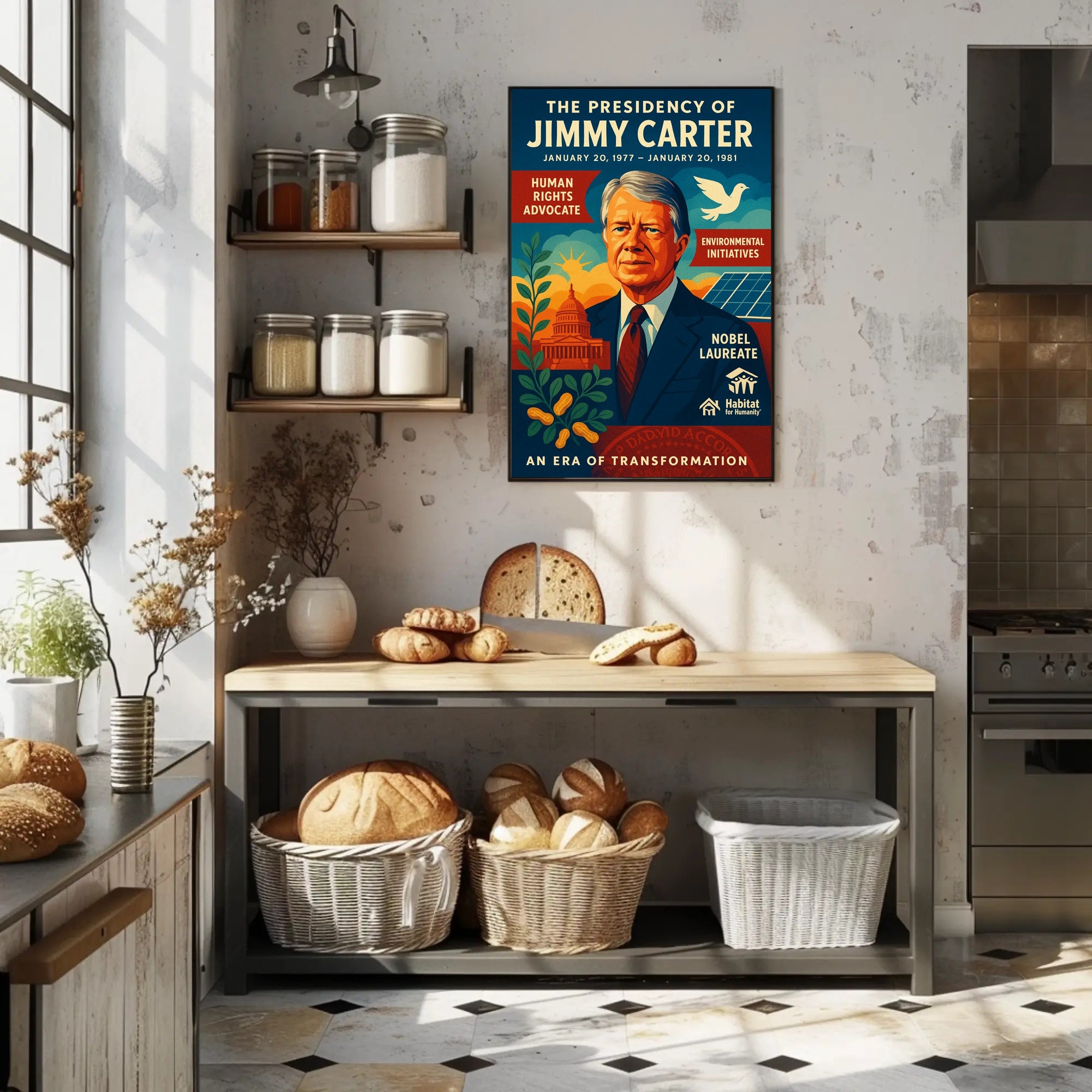 Jimmy Carter Era of Transformation Poster Wall Art PosterGoat