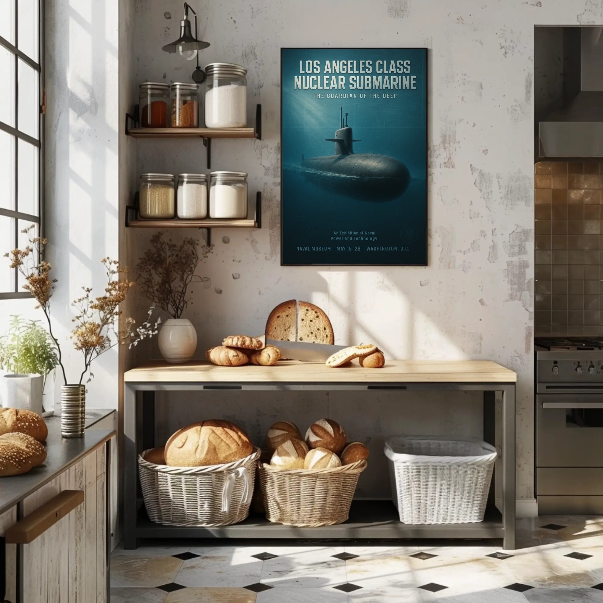 Los Angeles  Nuclear Submarine Poster PosterGoat
