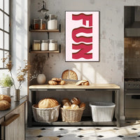 Playful Bacon-Like Typography in Abstract or Artistic Poster PosterGoat