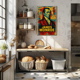 James Monroe 5th President of the United States Street Art Mashup Poster