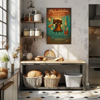 Philadelphia Poster: Historical Elegance Meets Modern Vibrancy