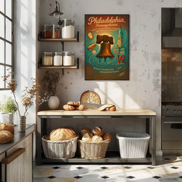 Philadelphia Poster: Historical Elegance Meets Modern Vibrancy