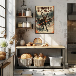 Reindeer Biathlon Poster