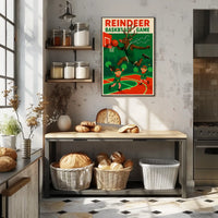 Reindeer Basketball Game Poster