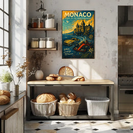 Monaco Jewel of the Mediterranean Poster