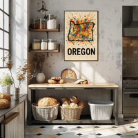 Oregon Art Splash Poster