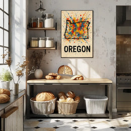 Oregon Art Splash Poster