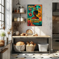 Vibrant Solomon Islands Adventure Travel Poster PosterGoat