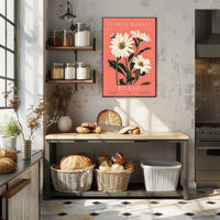 Flower Market in Bilbao Poster