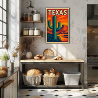 Texas Desert Landscape Poster