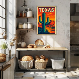 Texas Desert Landscape Poster