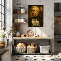 Millard Fillmore Presidential Poster Vintage Analog Film Aesthetic Wall Art History Portrait Print