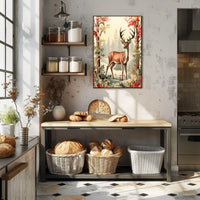 Majestic Deer In Autumn Forest Poster