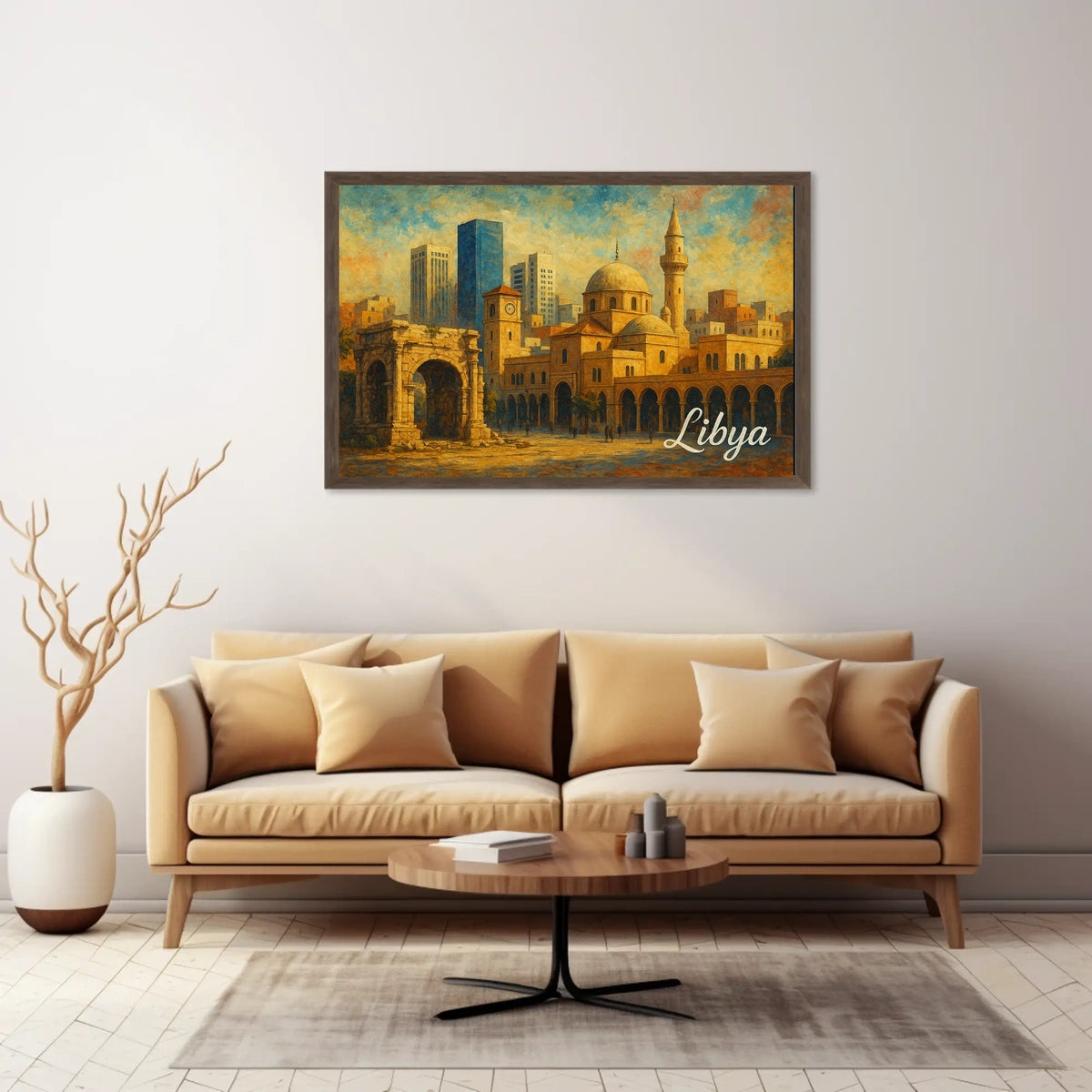 Libya Heritage Modernity Travel Realism Poster