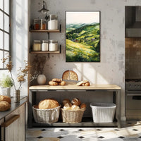 Ukraine Carpathian Mountains Countryside View Poster