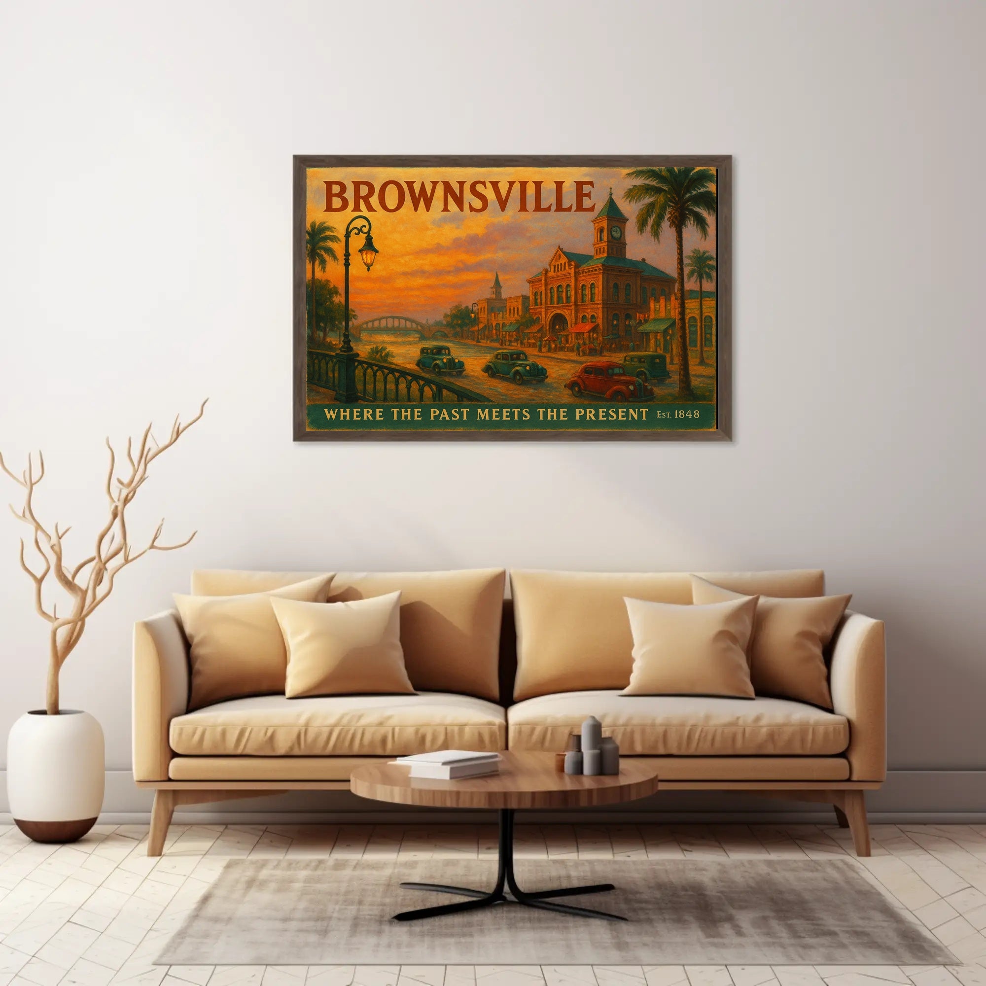 Brownsville Travel Poster Art Print