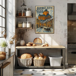 Quebec City Winter Fairytale Poster