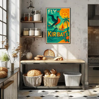 Kiribati Tropical Escape Retro Travel Poster PosterGoat