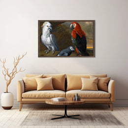 Exotic Parrots in Jungle Wildlife Animal Poster