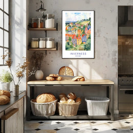 Inverness Scenic Illustration Poster PosterGoat