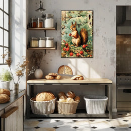 Festive Woodland Squirrel Poster