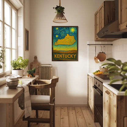Kentucky Starry Night Poster