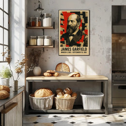 James A. Garfield 20th President of the United States Layered paper Collage Poster