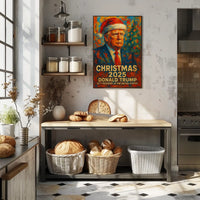 Christmas 2025 with Santa Hat Political or Propaganda Poster