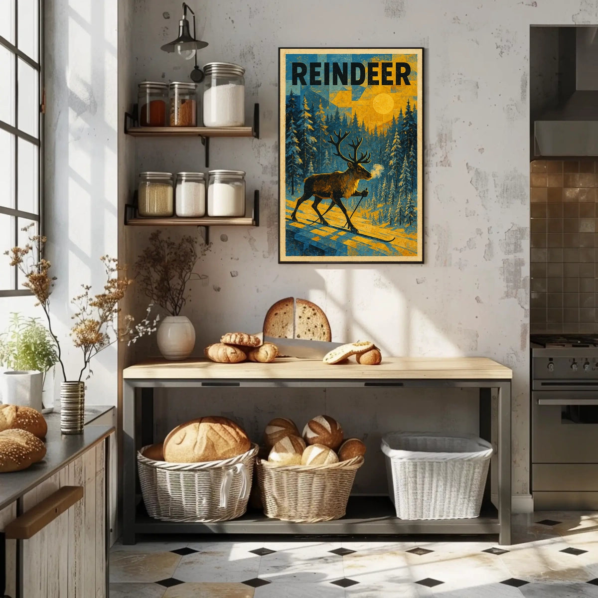 Reindeer In Winter Wonderland Poster