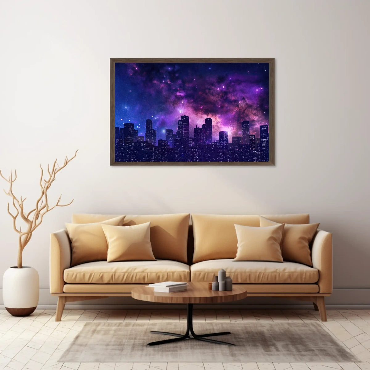 Cityscape Under the Stars Poster