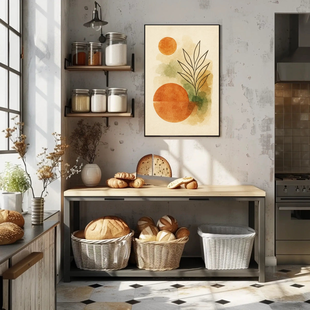 Minimalist Earthy Geometric Design: Abstract or Artistic Poster