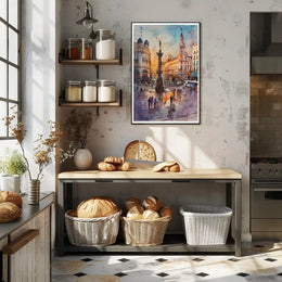 Urban Elegance at Dusk Poster PosterGoat