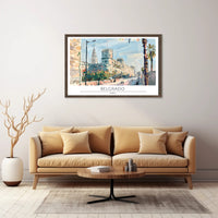 Scenic Illustration of Belgrade Poster PosterGoat