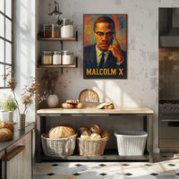 Malcolm X Iconic Portrait Poster