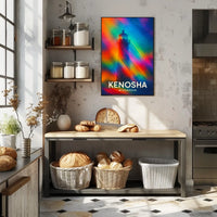 Lighthouse Dreamscape: Vibrant Kenosha Abstract Art Poster
