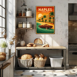 Naples Florida Vintage Travel Poster