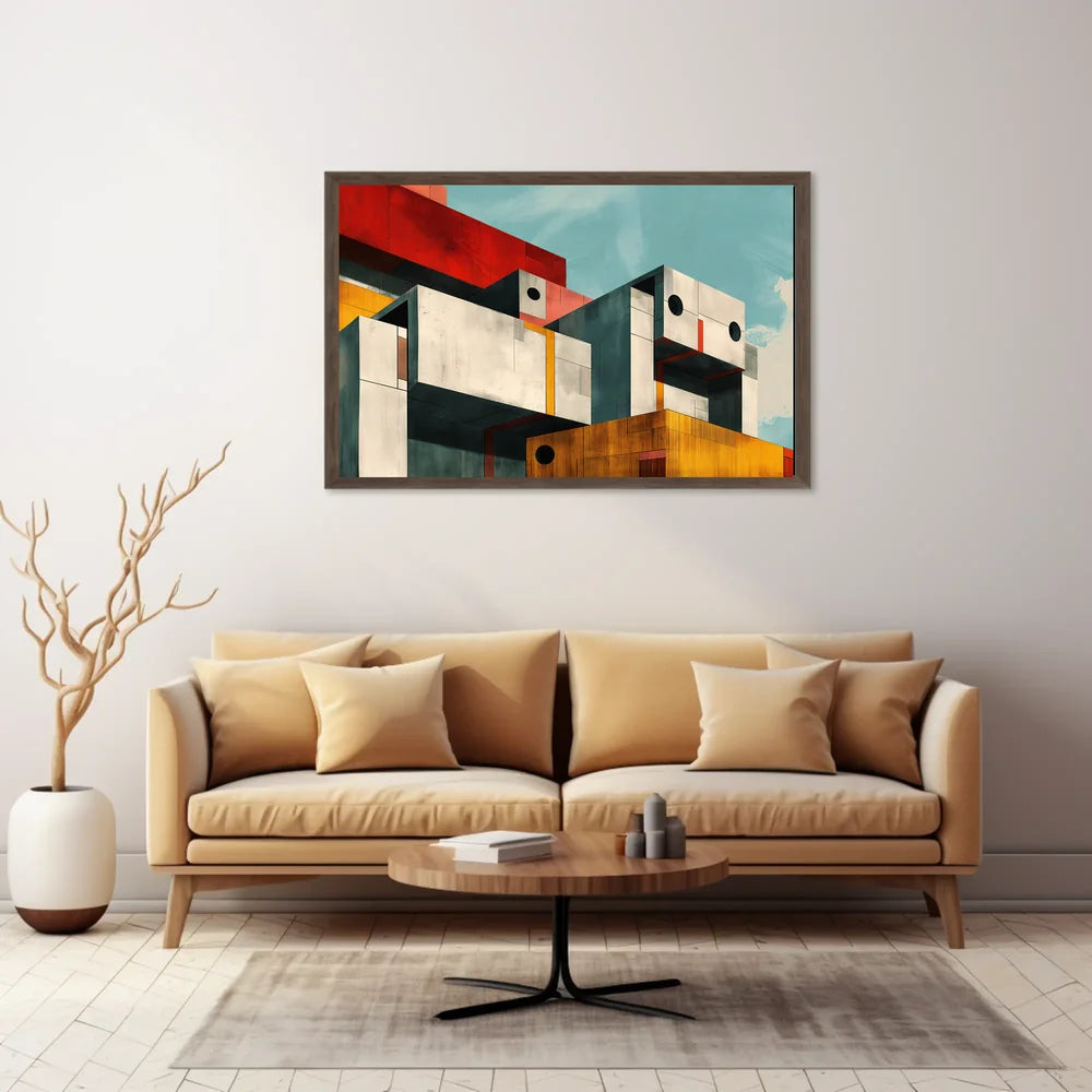 Modern Abstract Architectural Geometric Shapes Poster