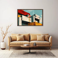 Modern Abstract Architectural Geometric Shapes Poster