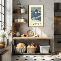 Tyrol Black-and-White Vintage Travel Poster PosterGoat