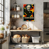 Benjamin Harrison 23rd President of the United States Abstract Pop Poster