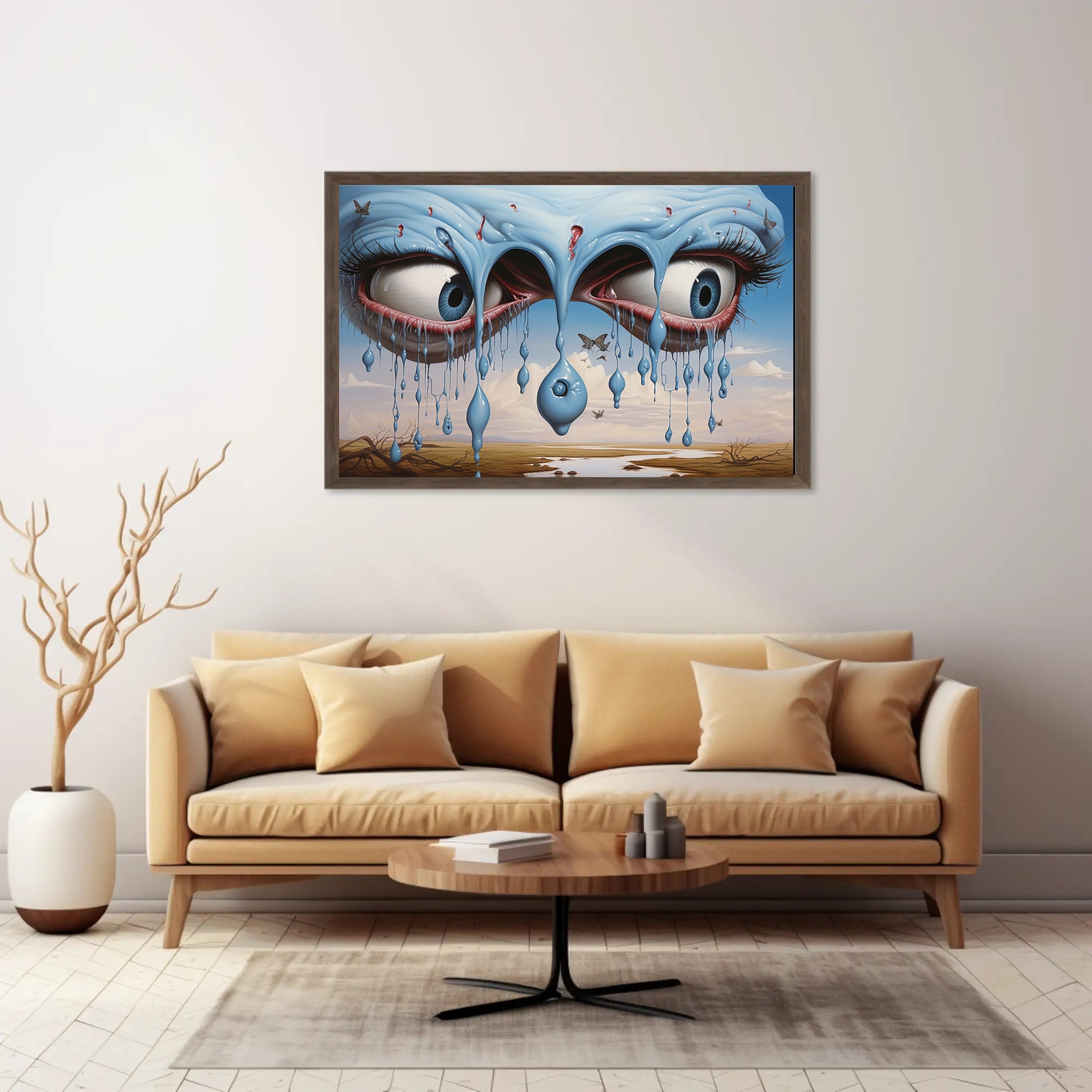Surreal Blue Eyes Poster in Abstract or Artistic Poster