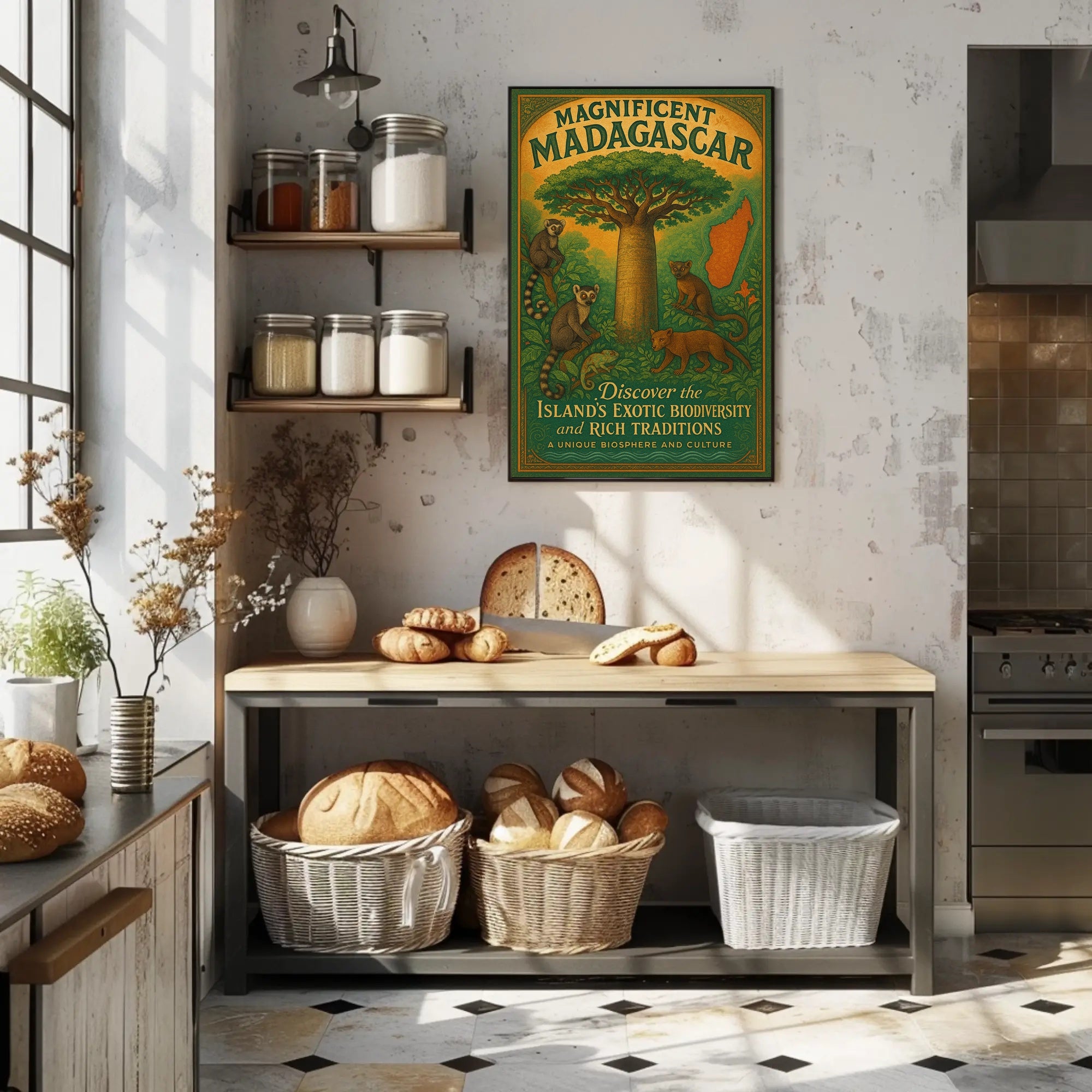 Magnificent Madagascar Adventure Vintage Travel Poster